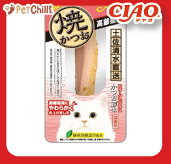 CIAO 貓零食 日本燒鰹魚條 鰹魚味 25g [高齡貓用] (粉紅) (YK-22) (圖片1)