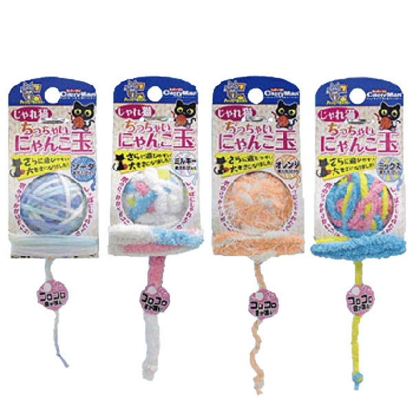 DoggyMan Cat Favorite Matatabi Bell Yarn Woven Teaser Ball (Random Color) (圖片1)