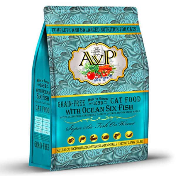 AVP愛威堡 AVP愛威堡 貓糧 無穀物全貓糧 深海六種魚配方 5lb 5lb  正面圖