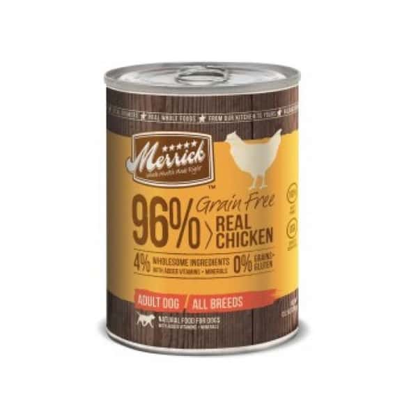 Merrick Merrick 無穀物狗罐頭 天然雞肉配方 96% REAL CHICKEN 12.7oz 7oz 正面圖