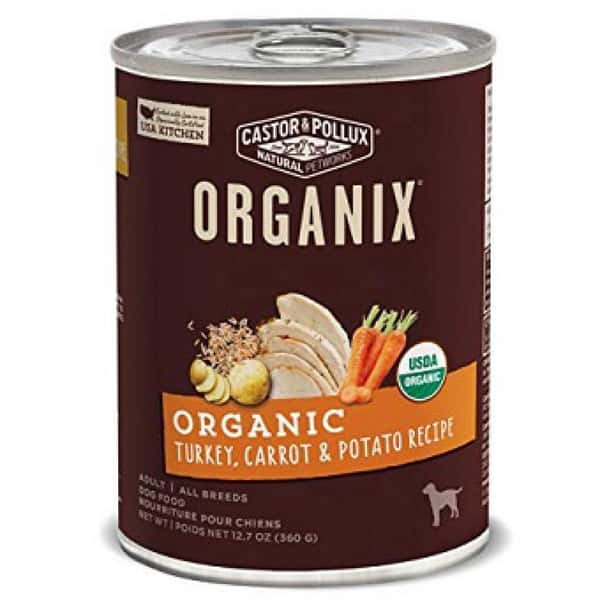 CASTOR CASTOR & POLLUX ORGANIX 狗罐頭 有機無穀物 火雞及紅蘿蔔及馬鈴薯 ORGANIC TURKEY, CARROT & POTATO RECIPE 12.7oz 7oz  正面圖
