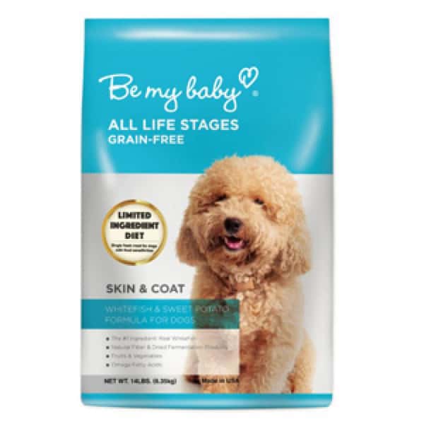 Be Be My Baby 全犬 無穀物白身魚甘薯配方 Whitefish 5lb 5lb 正面圖