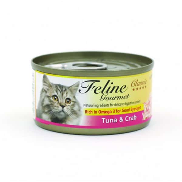 Feline Gourmet 貓罐頭去毛球配方 吞拿魚及蟹肉 80g (FG80-3) (圖片1)
