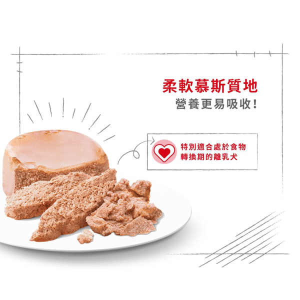 Royal Canin Royal Canin 法國皇家 狗濕糧 健康營養系列 初生犬及母犬營養主食罐頭 初生BB慕絲 195g 195g  正面圖