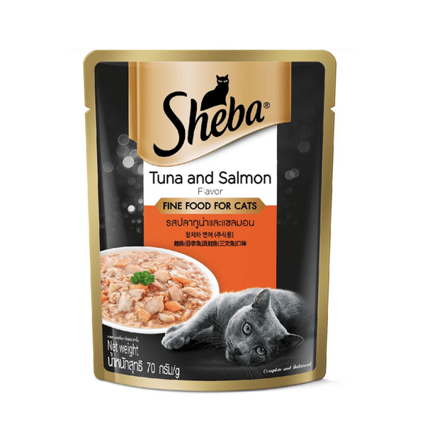 Sheba 袋裝貓濕糧 吞拿魚及三文魚 70g (10403049) (圖片1)