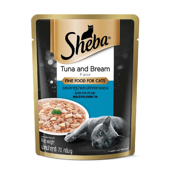 Sheba 袋裝貓濕糧 吞拿魚及鯛魚 70g (10208262) (圖片1)