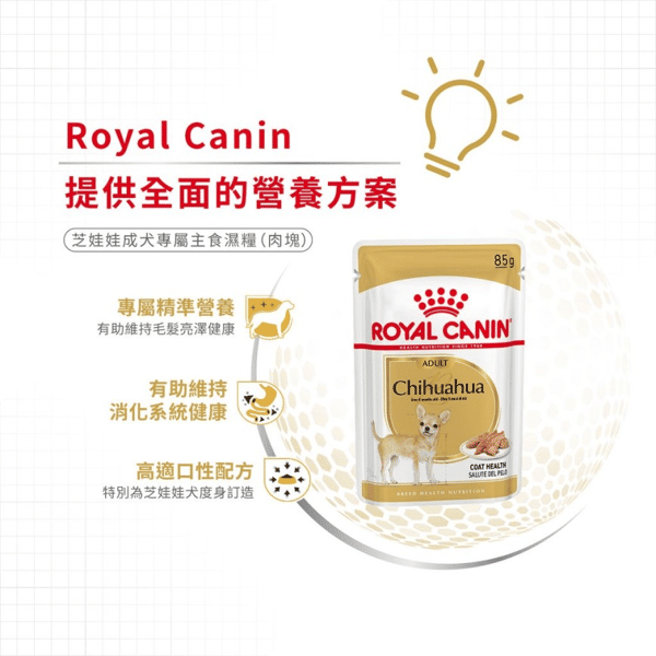 Royal Canin 法國皇家 狗濕糧 芝娃娃成犬專屬主食濕糧 (肉塊) 85g (圖片5)