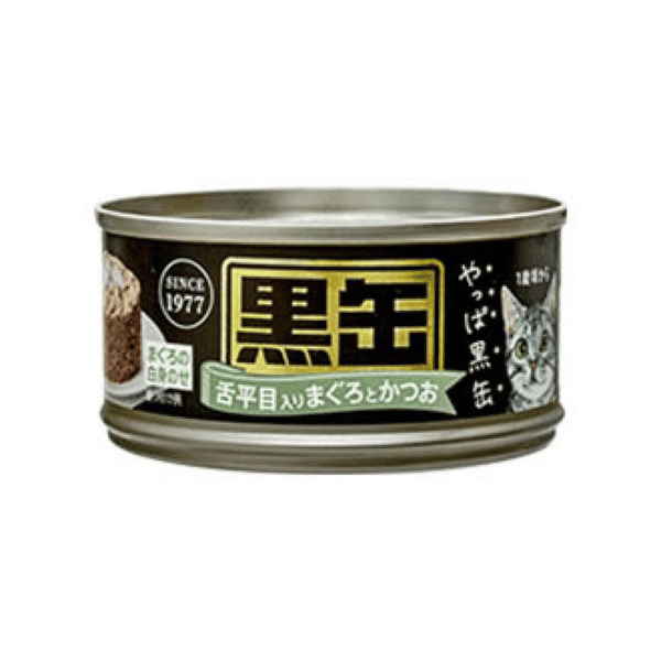 AIXIA 愛喜雅 貓罐頭 黑缶系列 金槍魚鰹魚加比目魚 80g (BCM-11) (圖片1)