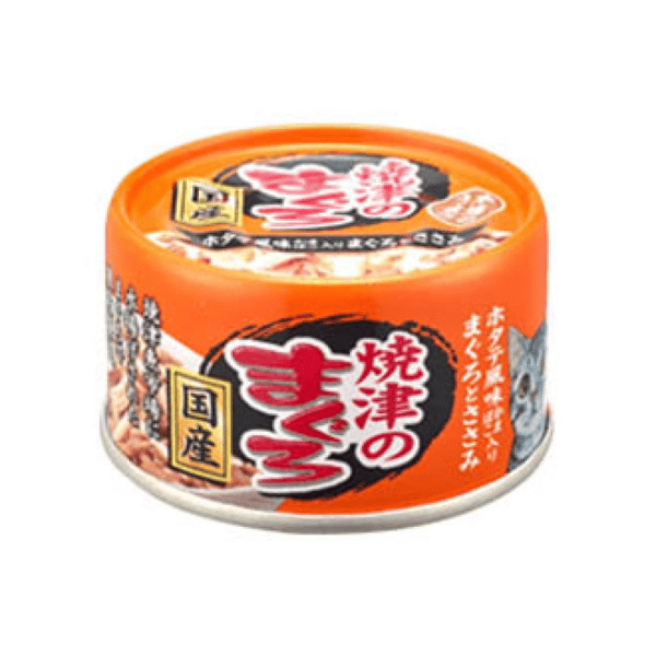 AIXIA 愛喜雅 貓罐頭 燒津系列 雞肉吞拿魚及乾貝絲 70g (橙) (YM-48) (圖片1)