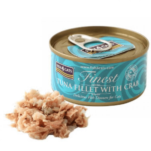 Fish4Cats Finest貓主食罐 吞拿魚加蟹肉 Tuna Fillet With Crab 70g (圖片1)
