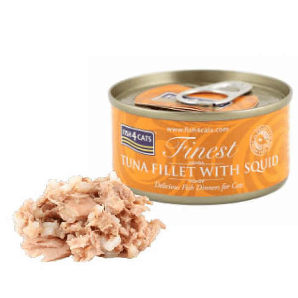 Fish4Cats Finest貓主食罐 吞拿魚加魷魚 Tuna Fillet With Squid 70g (圖片1)