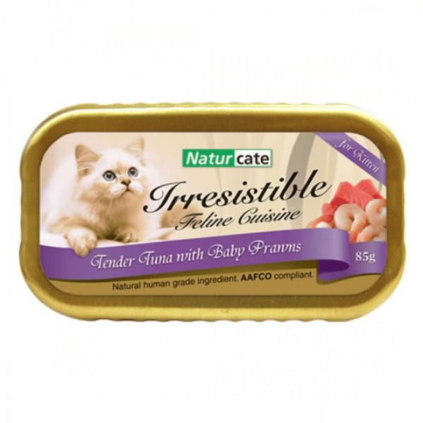 Naturcate 貓罐頭 幼滑吞拿魚+小蝦幼貓配方 85g (NC85-1) (圖片1)