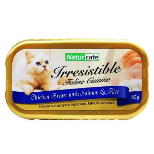 Naturcate 貓罐頭 嫩雞胸+三文魚+飯 85g (NC85-10) (圖片1)