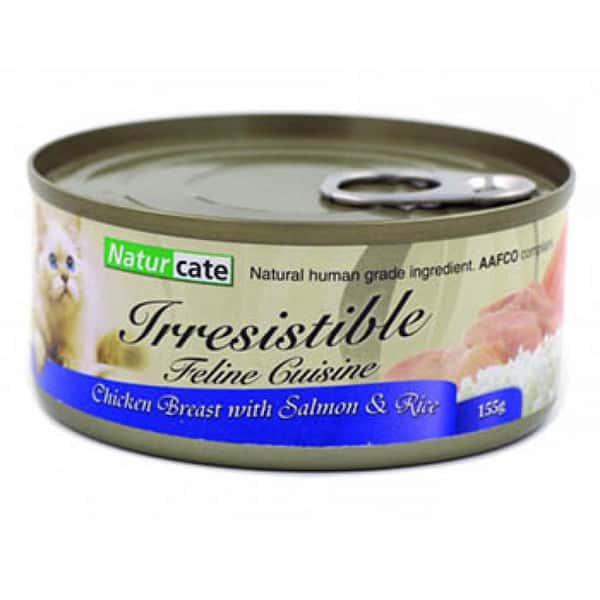 Naturcate Naturcate 貓罐頭 嫩雞胸+三文魚+飯 155g 155g 正面圖