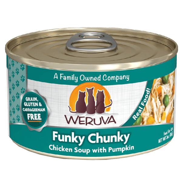 WeRuVa 貓罐頭 主食罐 無骨及去皮雞胸肉、南瓜 Funky Chunky 85g (深綠) (001041) (圖片1)