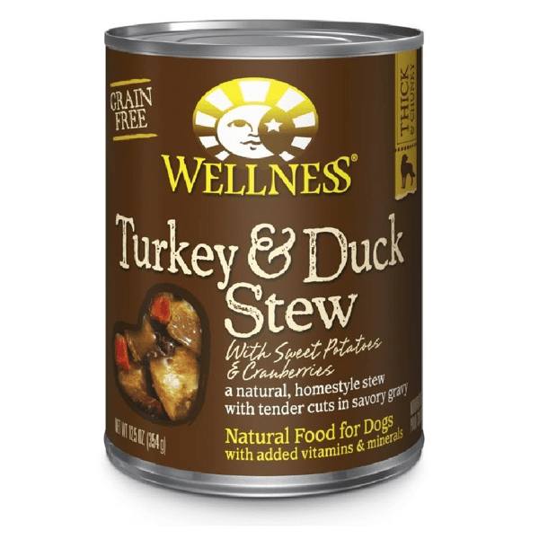 WELLNESS WELLNESS 狗罐頭 Grain Free 無穀物 紅莓火雞鴨肉 12.5oz 354g 5oz 正面圖