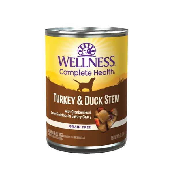 WELLNESS WELLNESS 狗罐頭 Grain Free 無穀物 紅莓火雞鴨肉 12.5oz 354g 5oz 正面圖