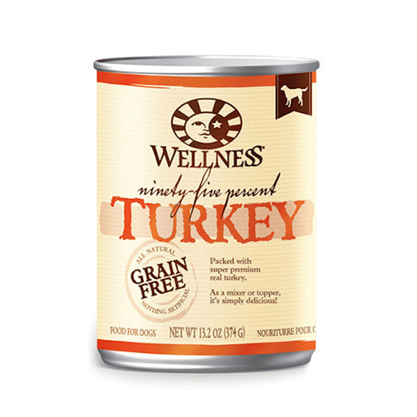 WELLNESS WELLNESS CORE 狗罐頭 95% 無榖物 火雞配方 13.2oz 374g 2oz 正面圖