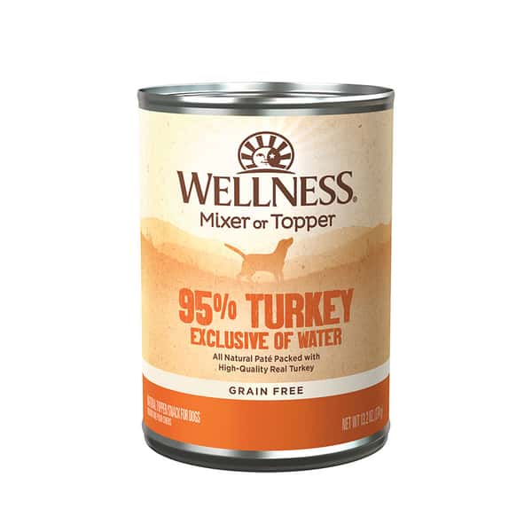 WELLNESS WELLNESS CORE 狗罐頭 95% 無榖物 火雞配方 13.2oz 374g 2oz 正面圖