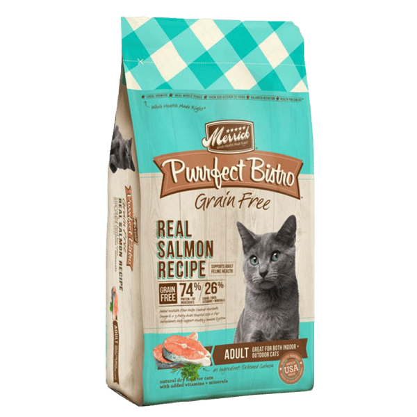 Merrick Feline Purrfect Bistro Grain Free REAL SALMON RECIPE Adult Cat Dry Food 4lb - Lake green (38302) (圖片1)