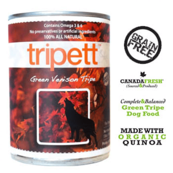 PetKind Tripett 狗罐頭 無穀物鹿草胃配方 Green Venison Tripe 14oz (1-883) (圖片1)