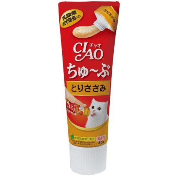 CIAO 貓零食 日本貓用營養膏 乳酸菌營養膏 雞肉味 80g (橙) (CS-153) (圖片1)