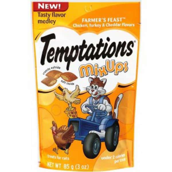 Temptations Temptations 三重奏貓零食 雞火雞及芝士 85g 85g 正面圖