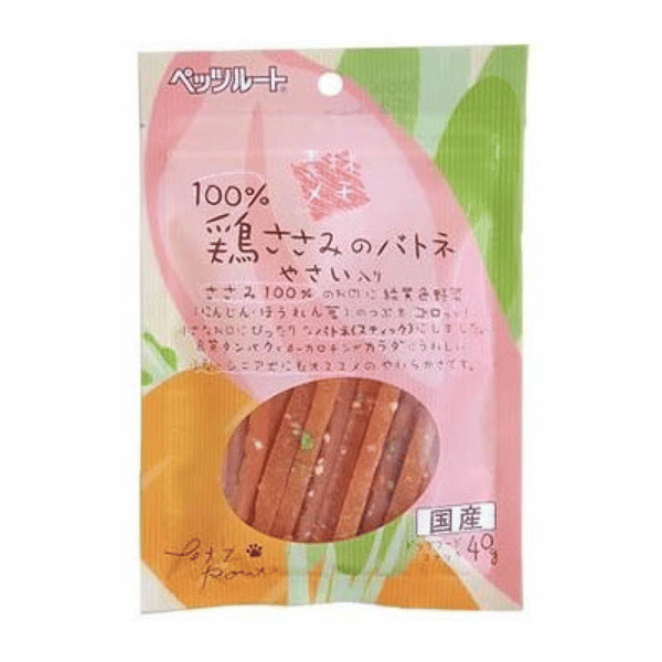 日本Petz Route 100％野菜雞肉條 40g (犬用) (停售) (圖片1)