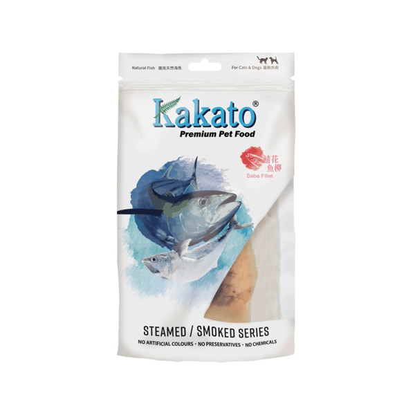 Kakato 卡格 貓狗零食 煙燻蒸煮系列 鯖花魚柳 80g [1包4件] (931C) (圖片1)