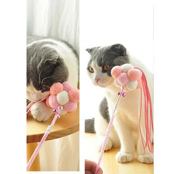 HelloDOG 玩具嚴選 仙女流蘇鈴鐺逗貓棒 (顏色隨機) (圖片5)