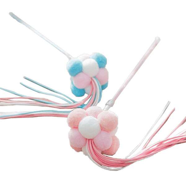 HelloDOG 玩具嚴選 仙女流蘇鈴鐺逗貓棒 (顏色隨機) (圖片1)