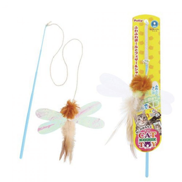 日本Petio 軟棉棉蜻蜓貓咪逗貓棒 (圖片1)
