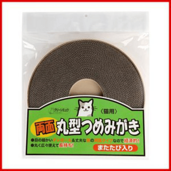 日本シーズイシハラ 圓形兩面貓抓板 含木天蓼 (圖片1)