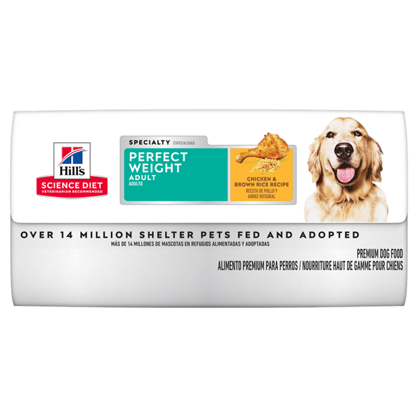 Hills Hills 狗糧 成犬完美體態 Adult Perfect Weight 4lb 4lb 側面圖