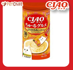 CIAO 肉泥 貓零食 雞肉及沙甸魚肉醬 14g 30本罐裝 (橙紅) (圖片1)