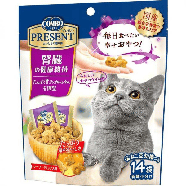 COMBO 日本二合一健康貓零食 腎臓健康維持配方 42g (紫) (圖片1)