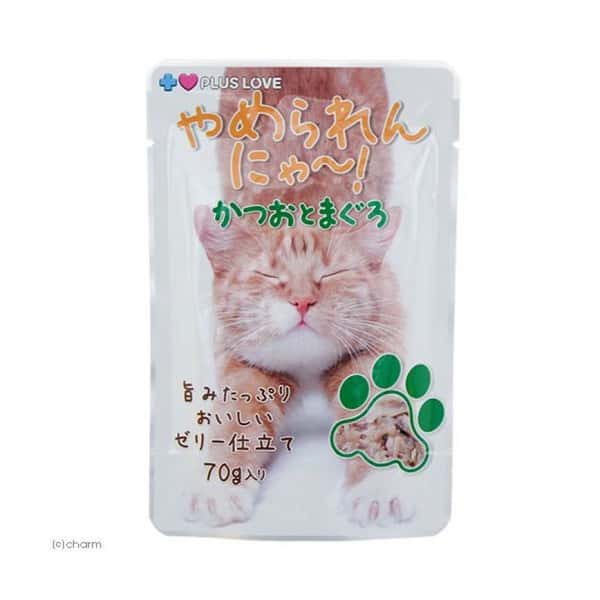 日本Plus Love 袋裝濕糧 鰹魚及金槍魚味 70g (圖片1)