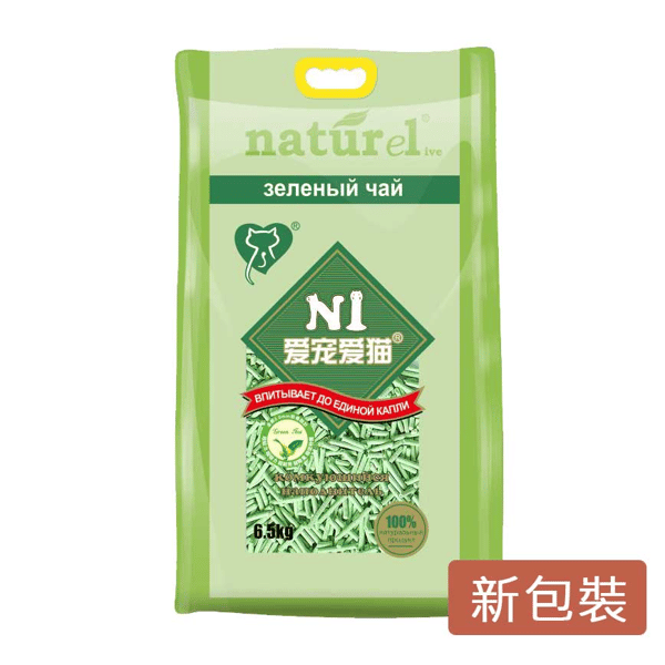 N1 naturel 天然玉米 豆腐貓砂 綠茶味 17.5L / 6.5kg - 限時優惠 (平行進口) (圖片1)