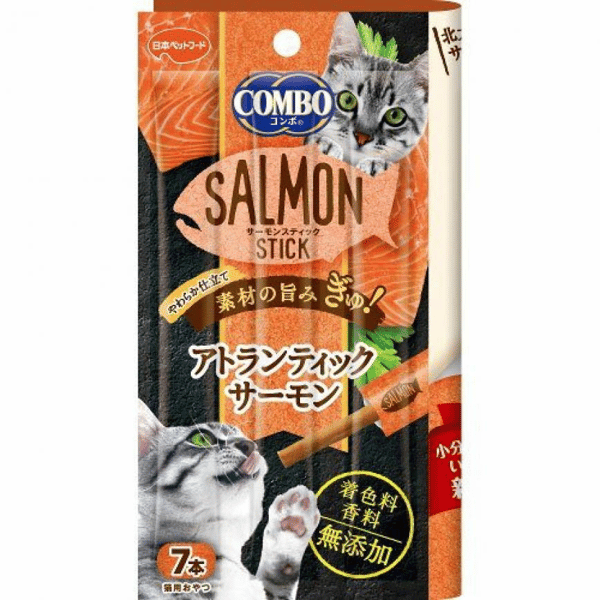 日本COMBO 貓咪肉條零食 三文魚味 7本入 (停售) (圖片1)