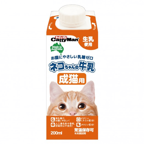 日本CattyMan 成貓用牛乳牛奶 200ml (圖片1)