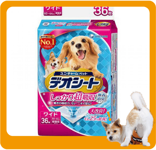 Unicharm 寵物尿墊 狗尿墊 狗尿片 日本柔軟無香超除臭 寵物尿墊 [60*44 XL碼 36枚] (圖片1)