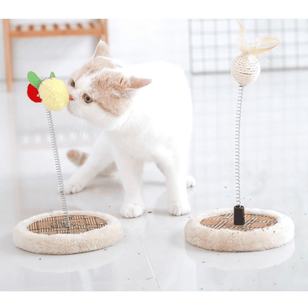 HelloDOG HelloDOG 貓玩具 劍麻彈簧瘋狂逗蜜蜂/麻球 一個 正面圖