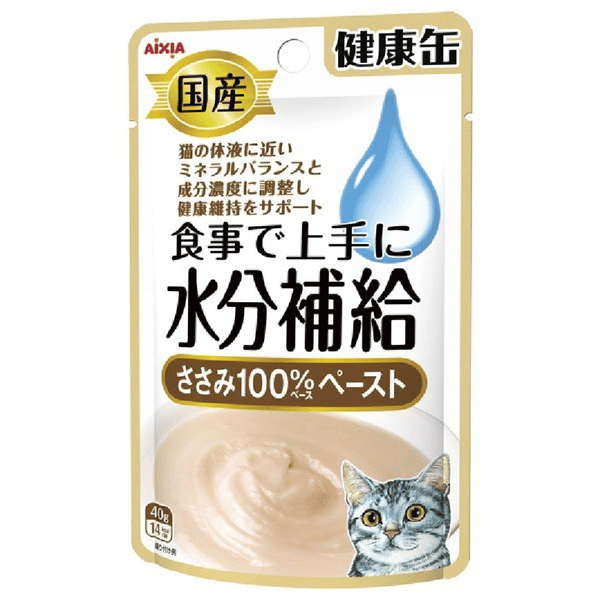 日本AIXIA 愛喜雅 健康缶水分補給濕糧包 雞肉味 40g (粉啡) (圖片1)