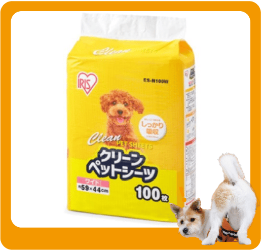 日本IRIS 超強吸力 寵物尿墊 狗尿墊 狗尿片 [33*44 S碼 100枚] (圖片1)