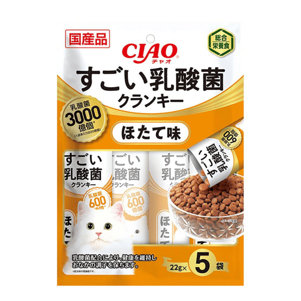 CIAO 貓糧 日本3000億個乳酸菌系列 扇貝味 22g 5袋入 (圖片1)