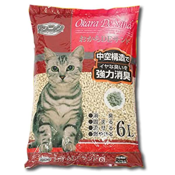 日本ワンニャン 日本ワンニャン Okara De Sand中空強力消臭 豆腐貓砂 6L 6L 正面圖