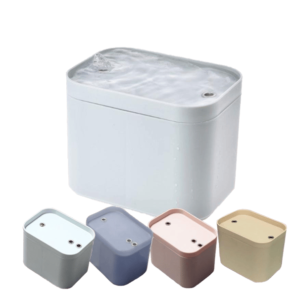 寵物智能電動活氧噴泉長方盒飲水器 寵物智能電動活氧噴泉長方盒飲水器   正面圖