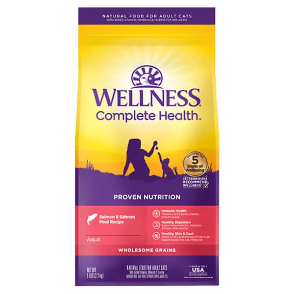 WELLNESS 貓糧 無穀物 GRAIN FREE 成貓配方 三文魚 5lb 8oz (9224) (圖片1)
