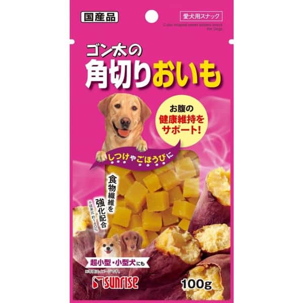 日本Sunrise 日本Sunrise 狗零食 狗狗一口 高纖健腸番薯零食 100g 100g 正面圖