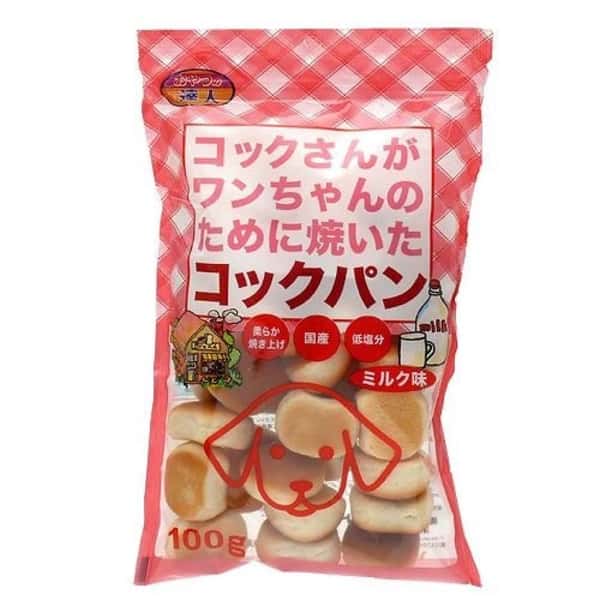 日本Sanmate 狗狗零食 公雞牛奶麵包 100g (紅) (圖片1)
